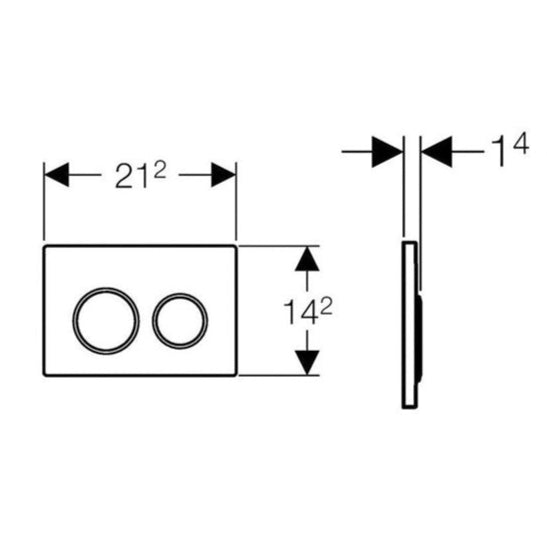 Geberit Kappa 21 Actuator Plate 115.240.KL.1