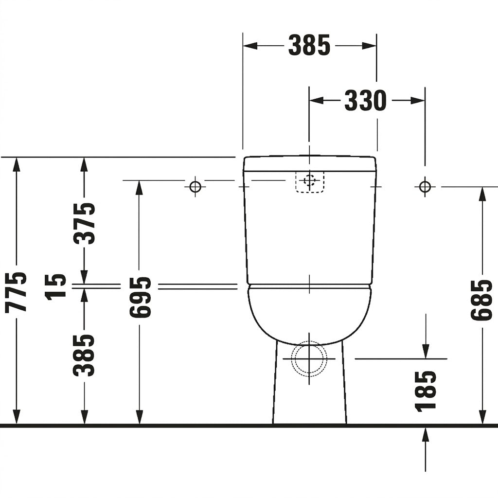 Duravit D-Code Close-Coupled Floorstanding WC 2118090000