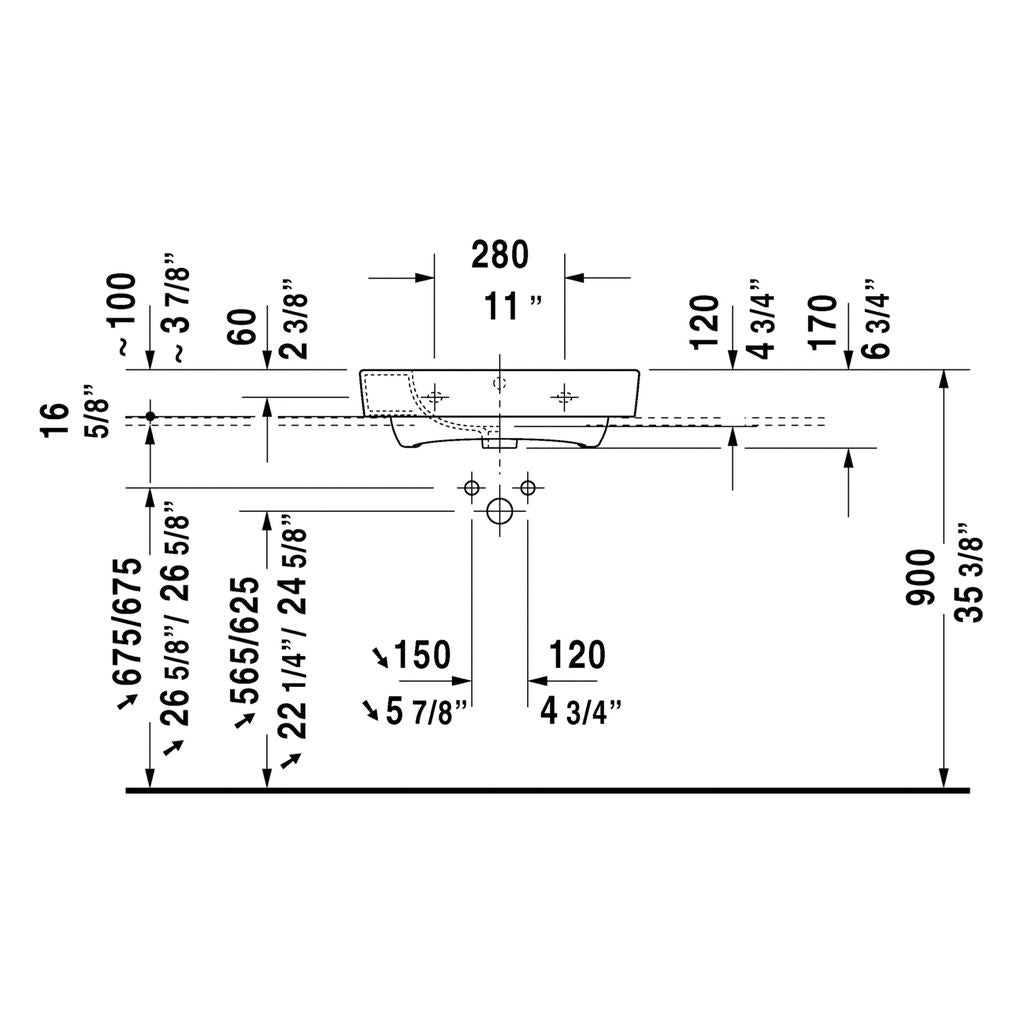 Duravit Starck 2 Countertop Wash Basin 2323600027