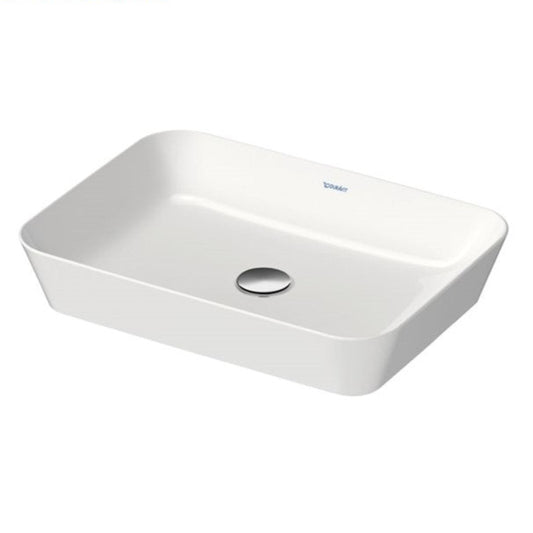 A white Duravit Cape Cod countertop wash basin with a modern design, displayed against a white background with the Duravit and Econflow Systems logos.