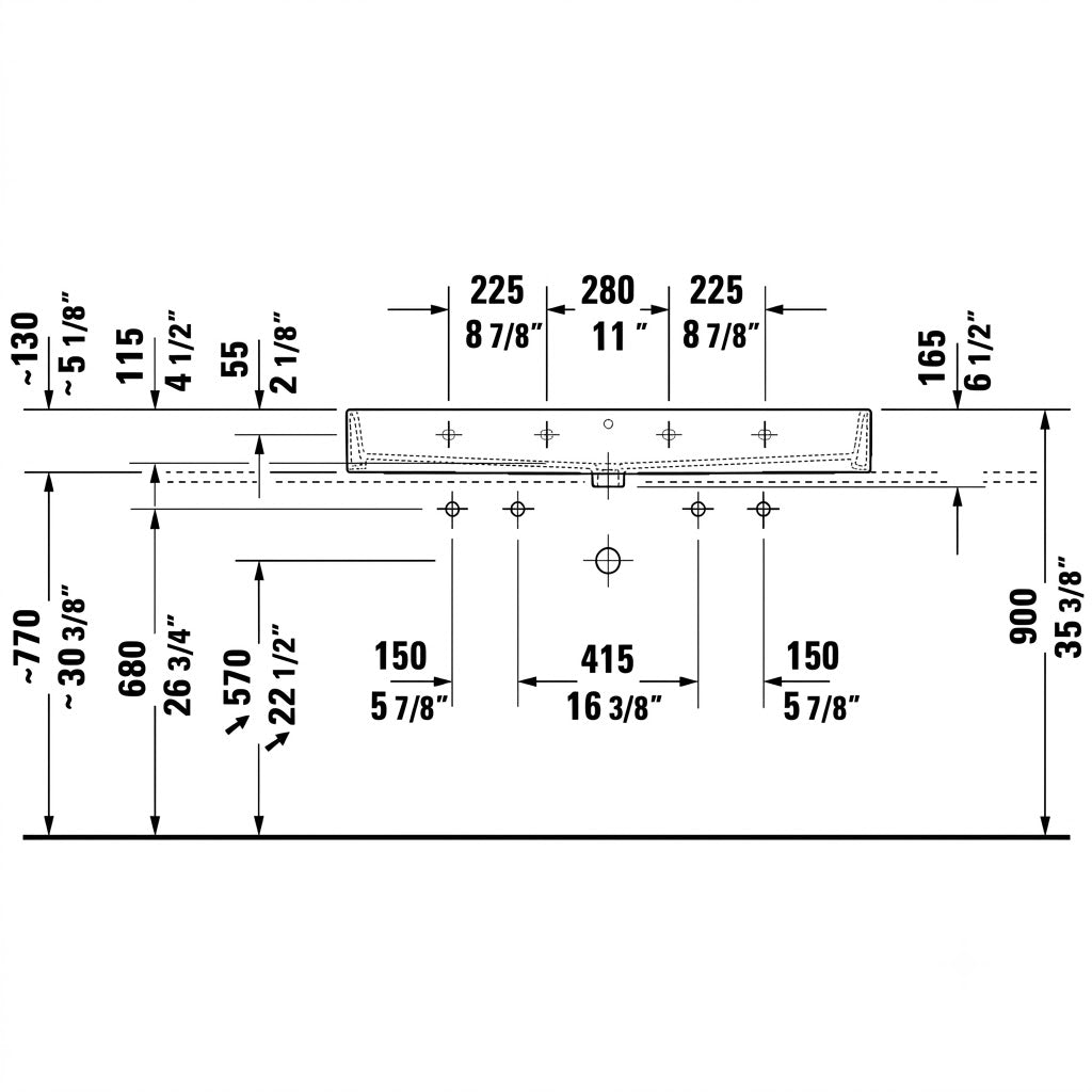 Duravit Vero Air Wall-Mounted Washbasin 2350120000 | 2350120026