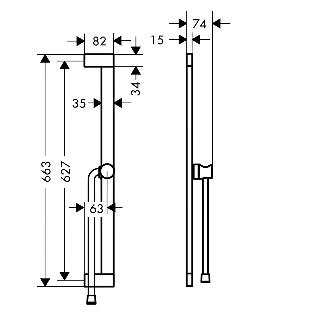 Hansgrohe Unica Shower Bar E Puro 24404000
