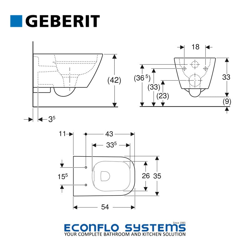 Geberit Smyle Wall Hung WC 500.208.01.1