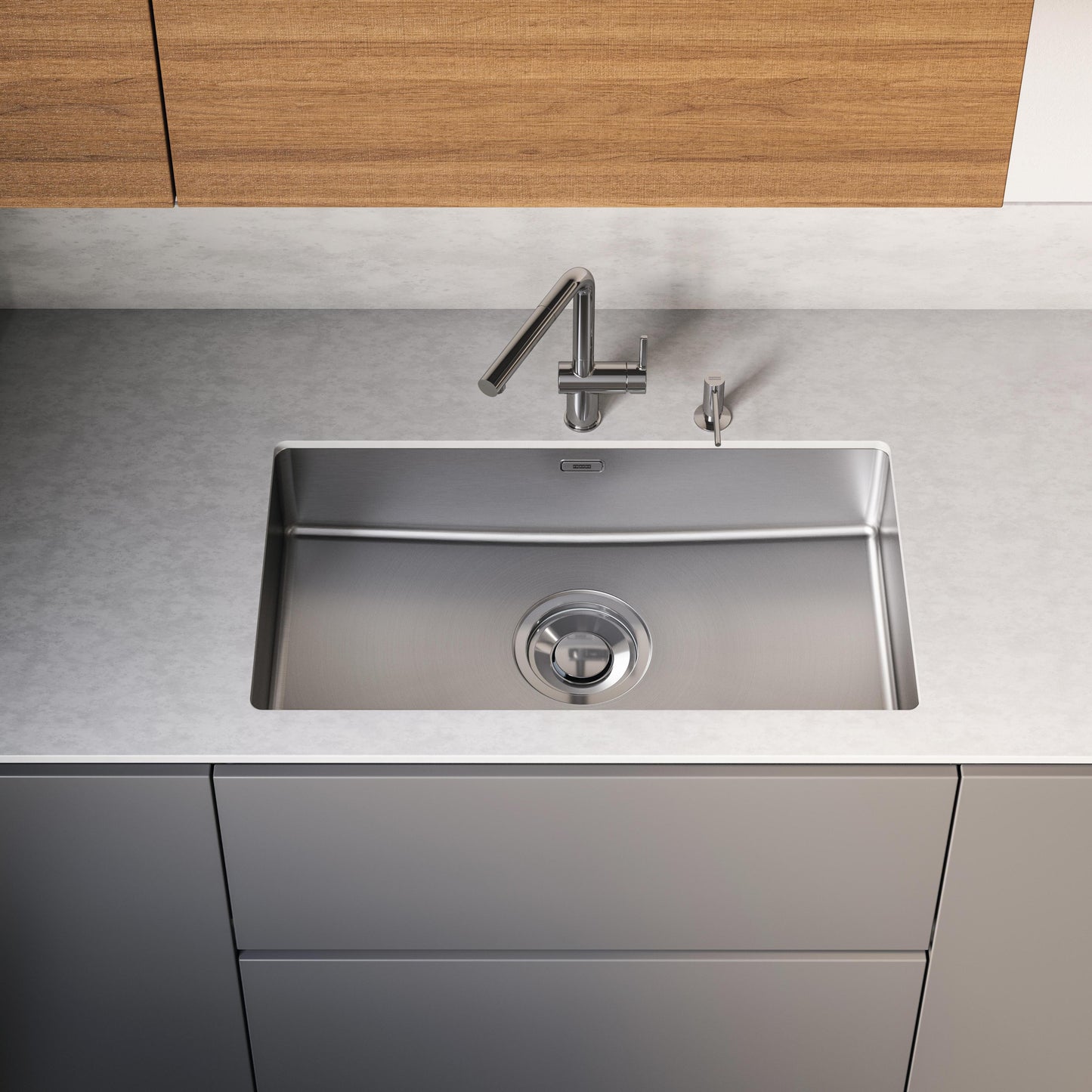 Franke Maris Quiet Kitchen Sink Stainless Steel Single Bowl MQX 110-82