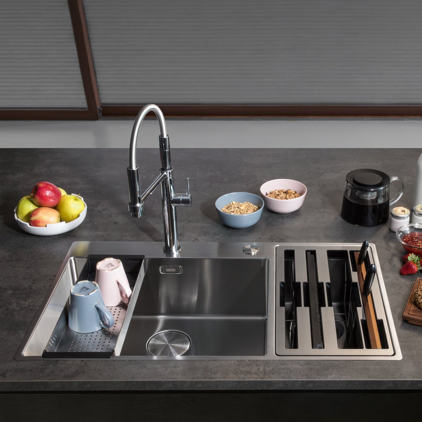 Franke Box Center Kitchen Sink Stainless Steel Double Bowl BWX 220-54