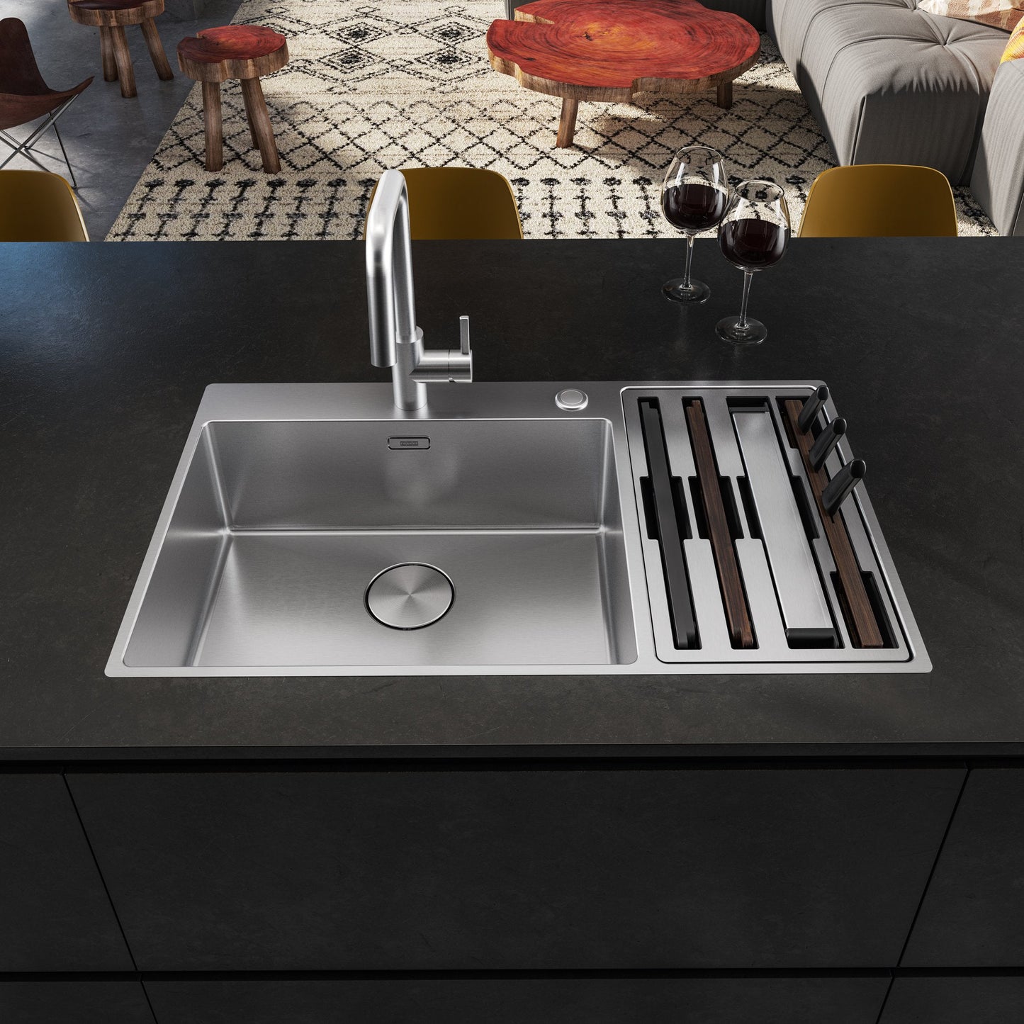 Franke Box Center Kitchen Sink Stainless Steel Double Bowl BWX 220-54