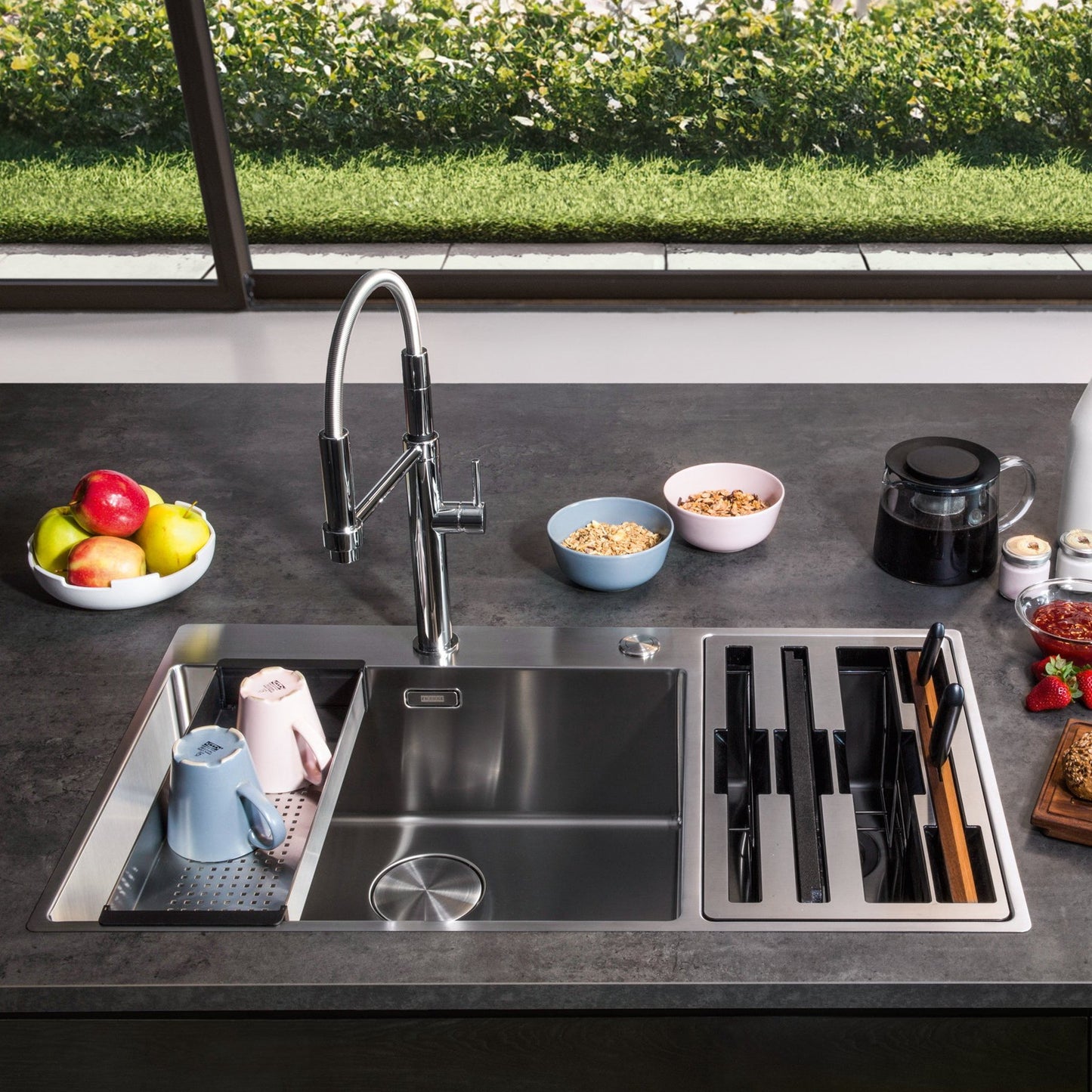 Franke Box Center Kitchen Sink Stainless Steel Double Bowl BWX 220-54