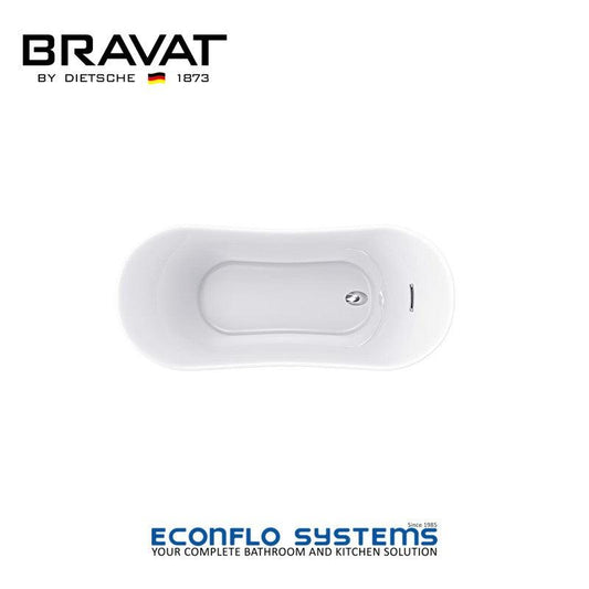 Bravat Freestanding Bathtub B25527TW-1W acrylic 1.5m sleek modern design