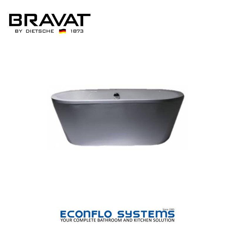 Bravat Free-Standing Bathtub B25801W black acrylic modern 1.75m freestanding tub