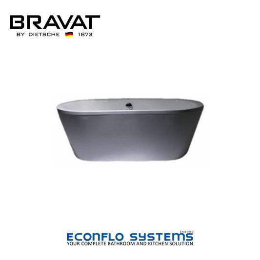Bravat Free-Standing Bathtub B25801W black acrylic modern 1.75m freestanding tub
