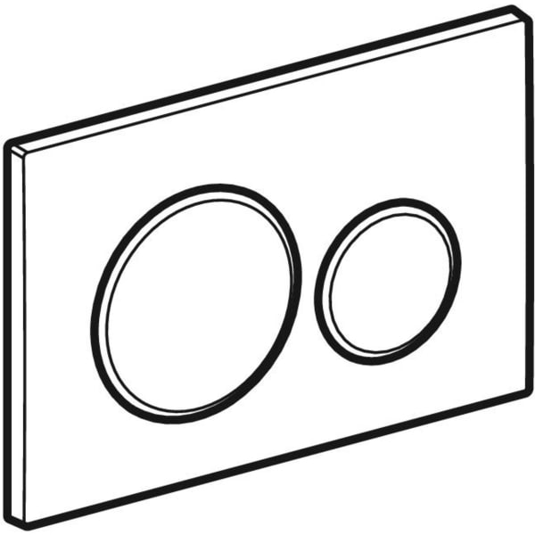 Geberit Sigma 20 with Dual Flush Actuator 115.882.KH.1 Sigma 20 Bright / Bright / Matt Chrome
