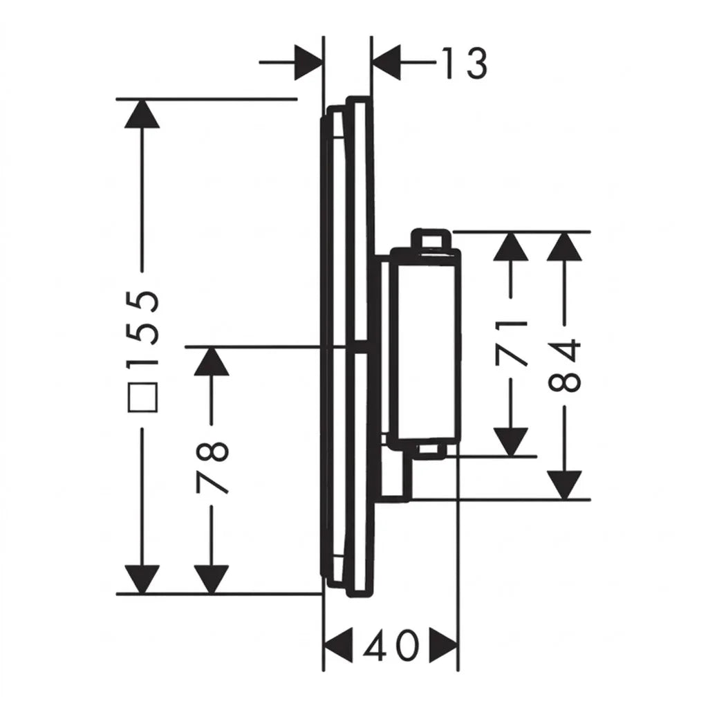 Hansgrohe ShowerSelect Comfort E Thermostat for Concealed Installation 15572000