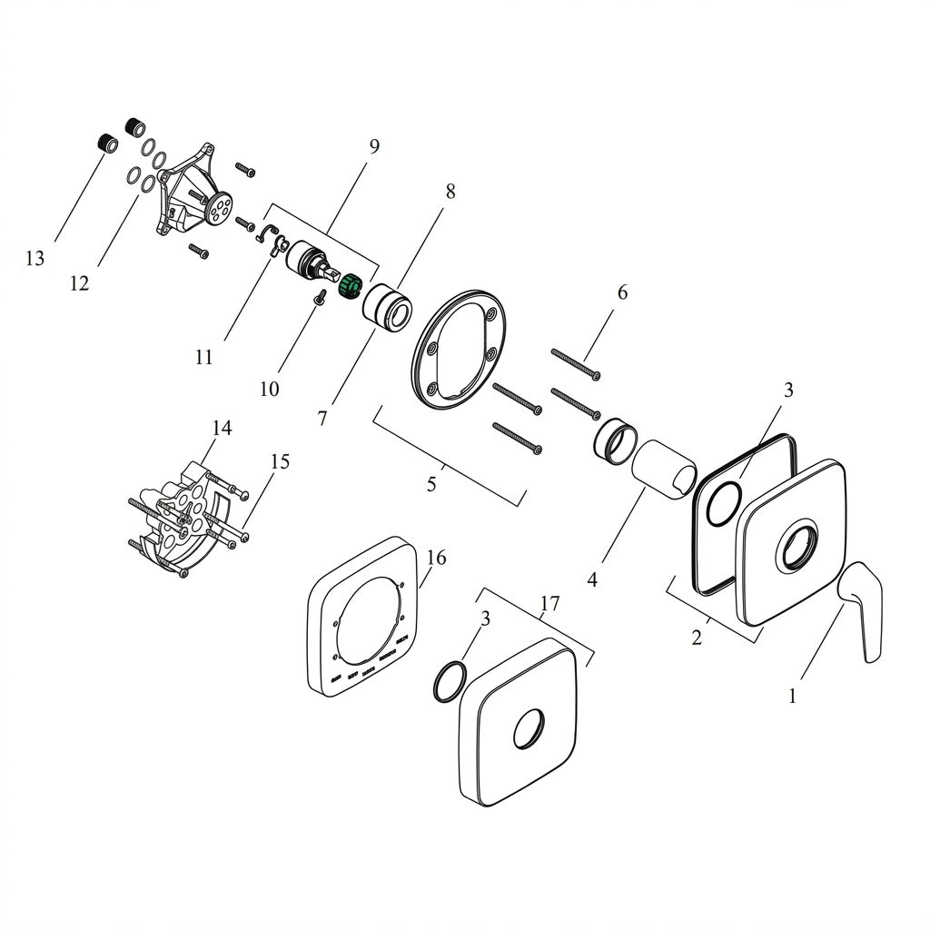 Axor Bouroullec Concealed Shower Mixer Chrome 19621000