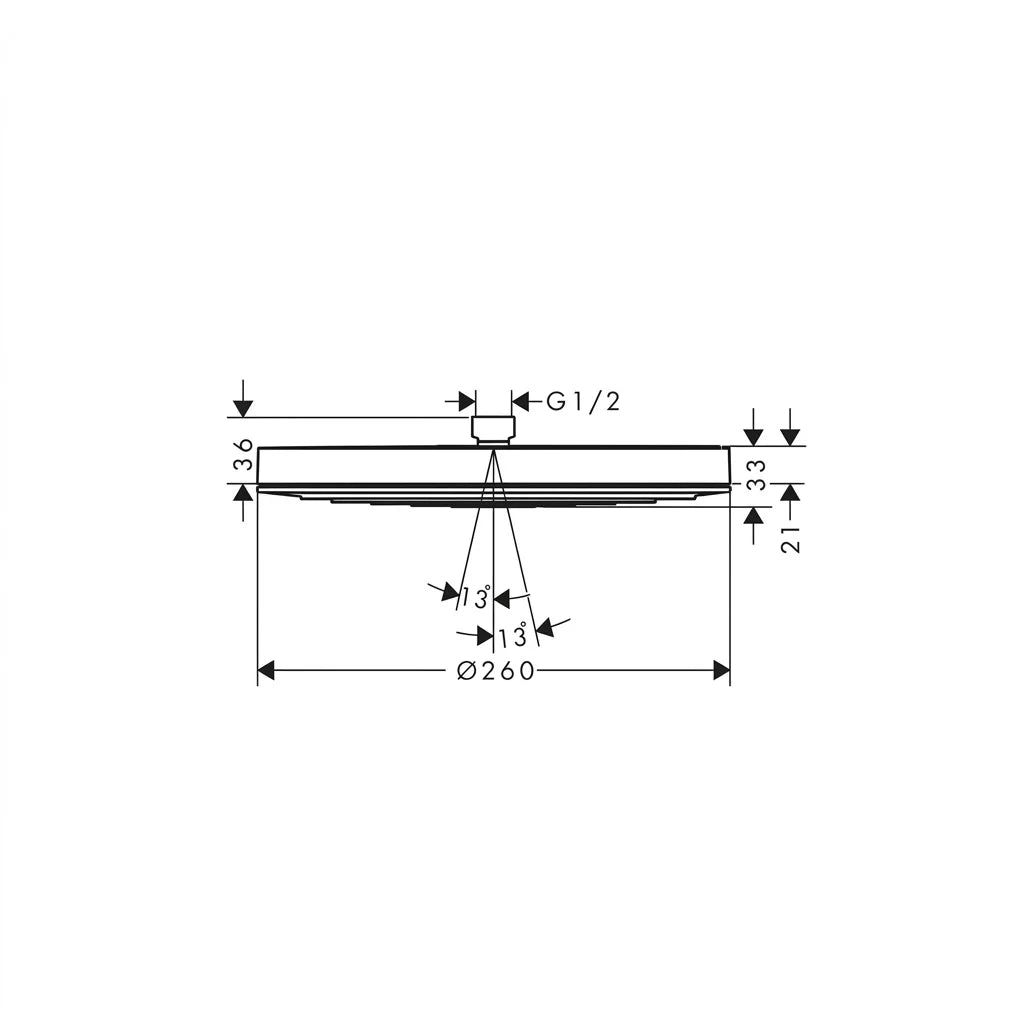 Hansgrohe Pulsify S Overhead Shower 24140000