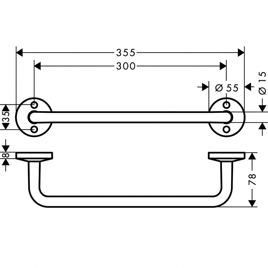 Axor Universal Circular Grab Bar Chrome 42813000
