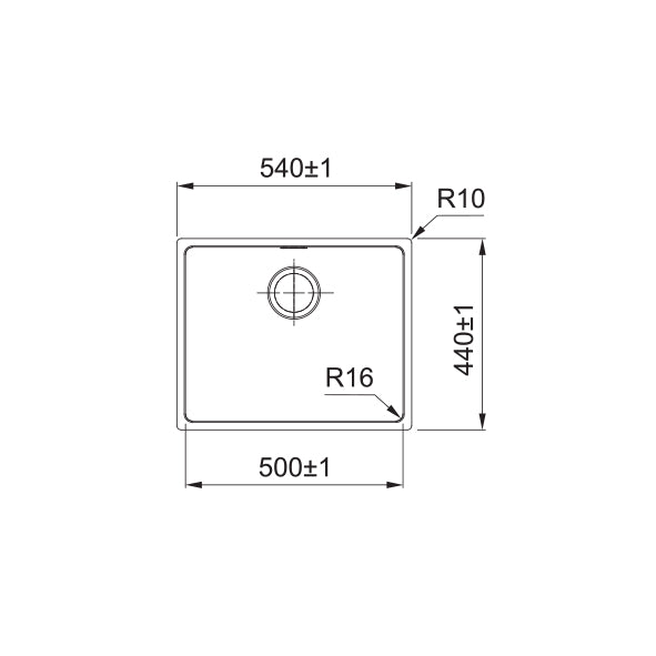 Franke Felix Kitchen Sink Stainless Steel Single Bowl FEX 110-50