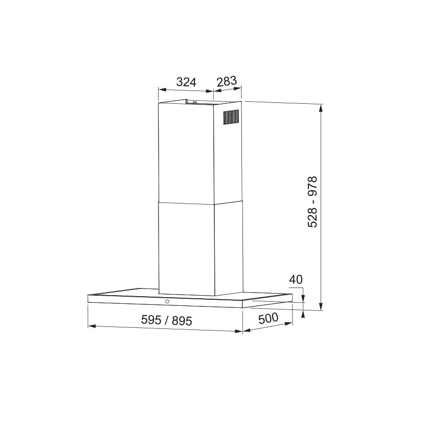 Franke Arno Hood Wall-mounted T-Shape 90