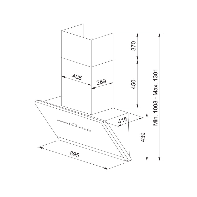 Franke Onyx Hood Wall-mounted Sliding FC928KB