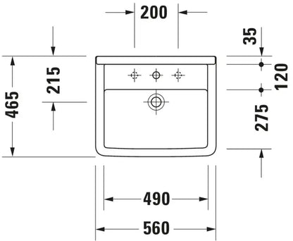 Duravit Starck 3 Above Counter Wash Basin 0302560000