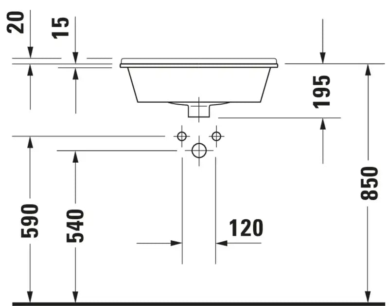 Duravit Starck 3 Above Counter Wash Basin 0302560000