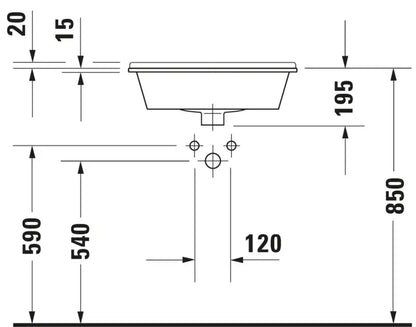 Duravit Starck 3 Above Counter Wash Basin 0302560000