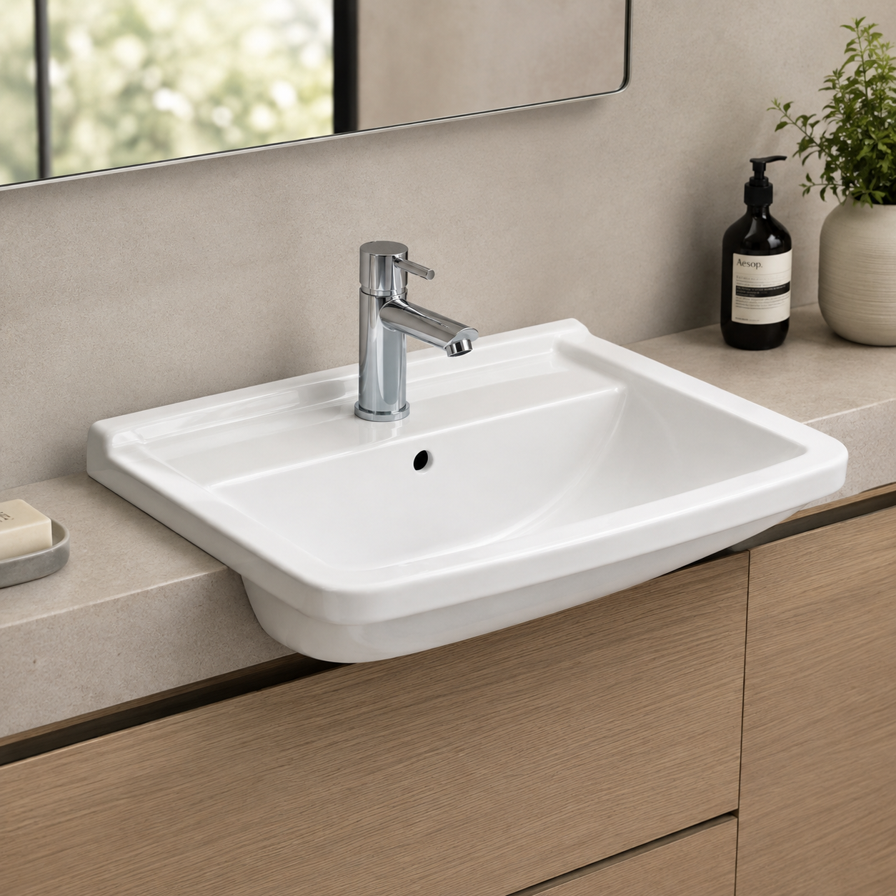 Duravit Starck 3 Semi-Recessed Wash Basin 0310550000