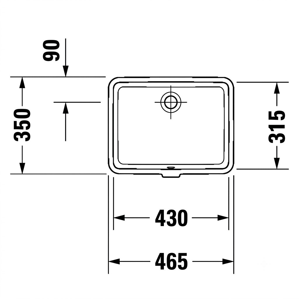 Duravit Vero Undercounter Wash Basin 0330430000