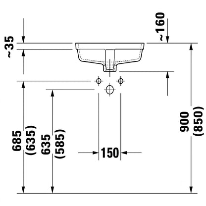 Duravit Vero Undercounter Wash Basin 0330430000