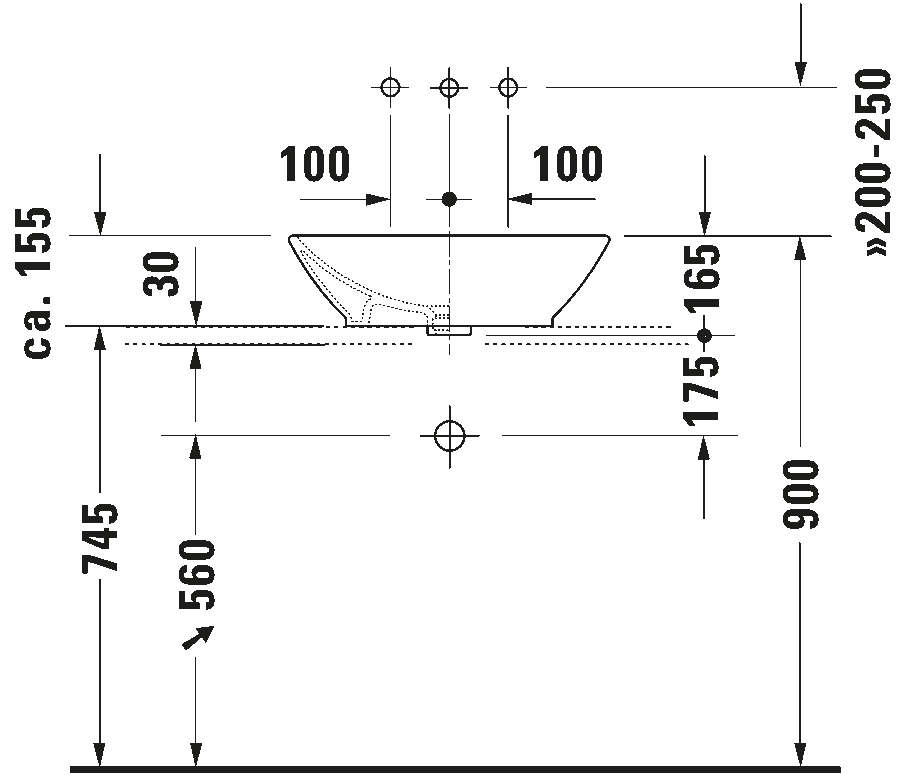 Duravit Bacino Above Counter Wash Basin 0334520000