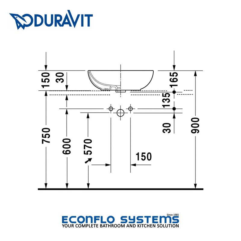 Duravit 
Foster Countertop Wash Basin 
0335500000