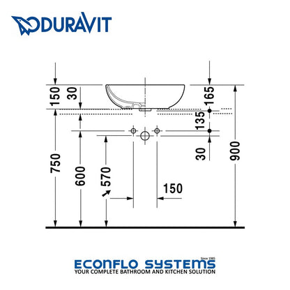 Duravit 
Foster Countertop Wash Basin 
0335500000