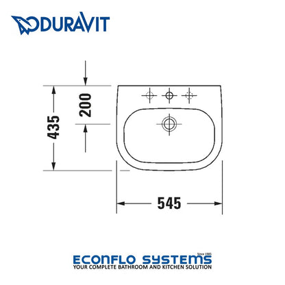 Duravit 
D-Code Countertop 
Wash Basin 
0337540000