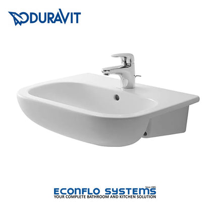 Duravit 
D-Code 
Semi-Recessed Wash Basin 
0339550000