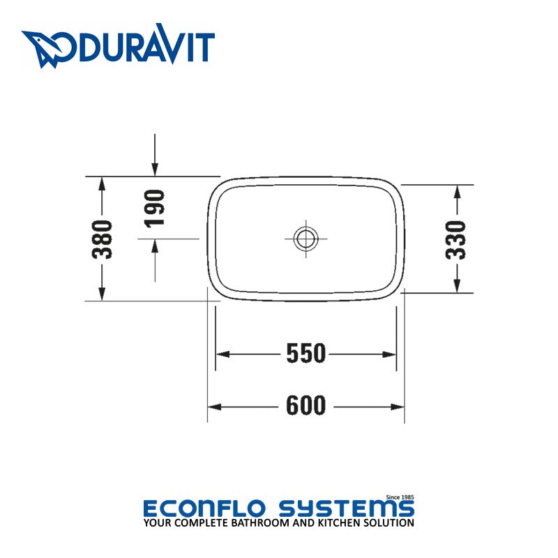 Duravit 
DuraStyle 
Countertop Wash Basin 
0349600000