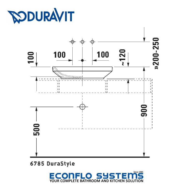 Duravit 
DuraStyle 
Countertop Wash Basin 
0349600000