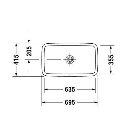 Duravit PuraVida Countertop Wash Basin 0370700000