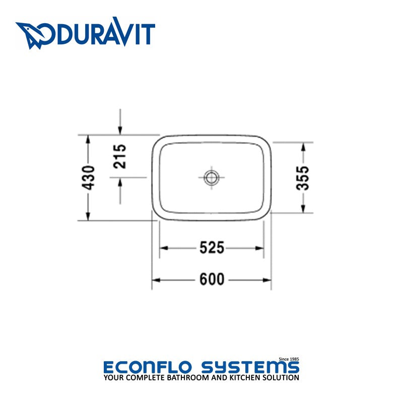 Duravit 
DuraStyle 
Countertop Wash Basin 
0372600000