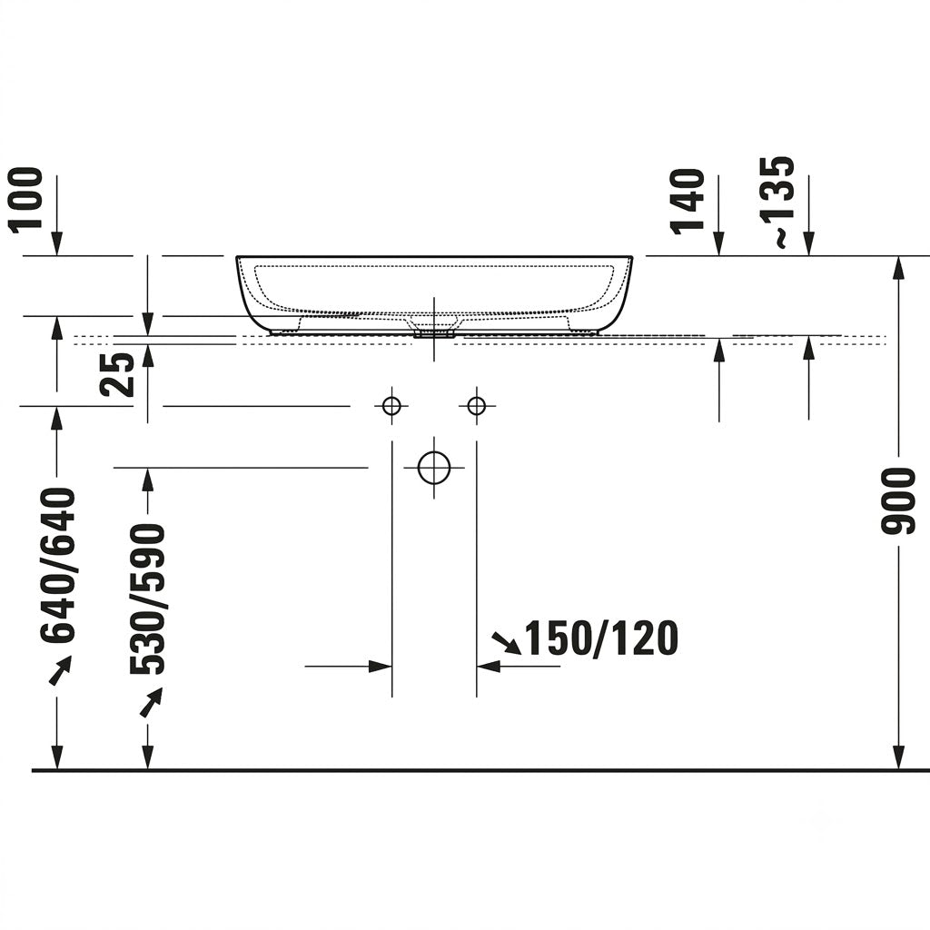 Duravit Luv Above Counter Wash Basin 0380700000