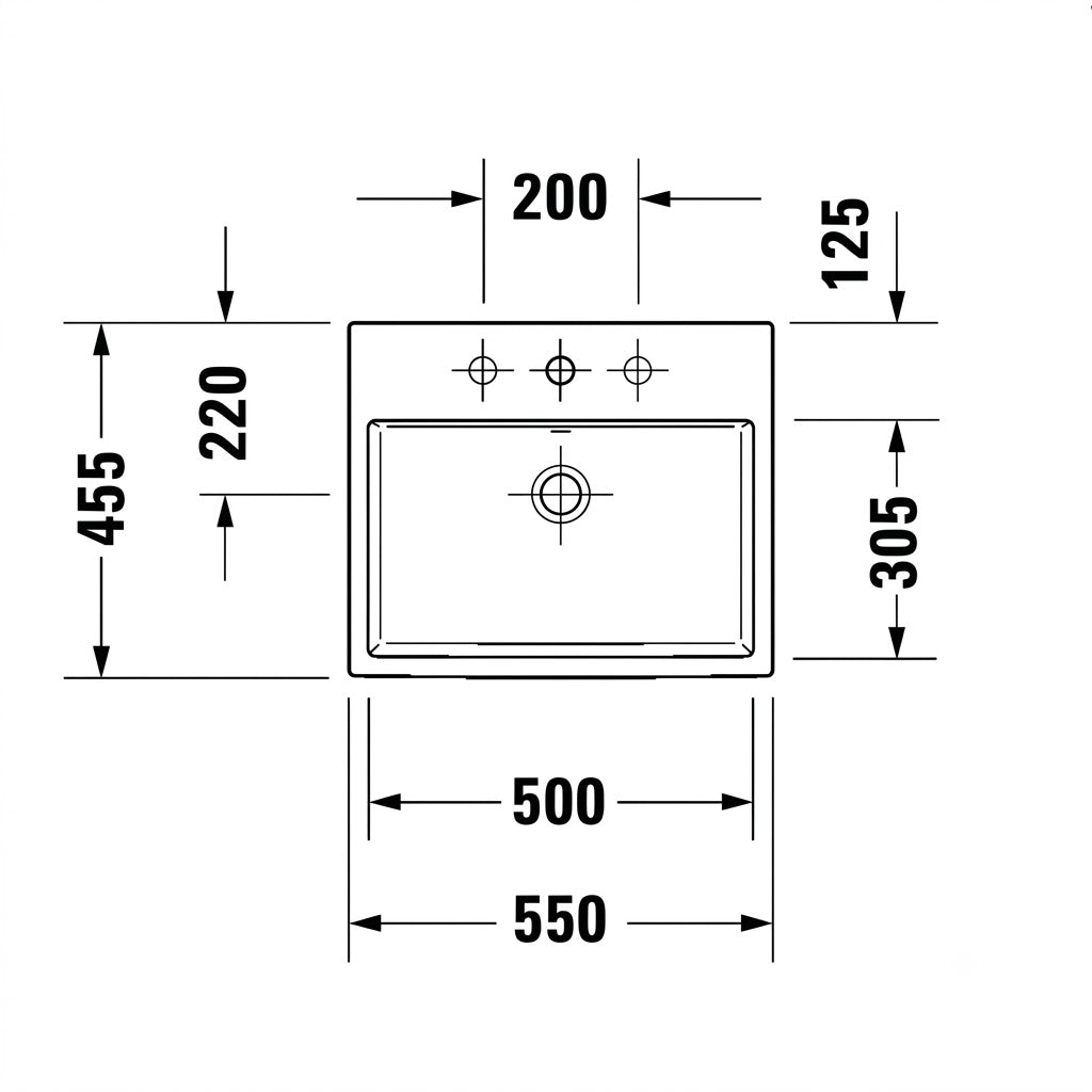 Duravit Vero Air Countertop Washbasin 0383550000