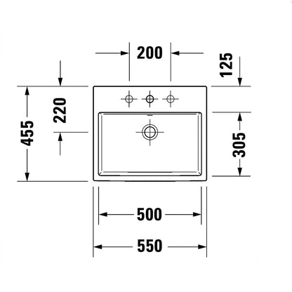 Duravit Vero Air Countertop Washbasin 0383550000