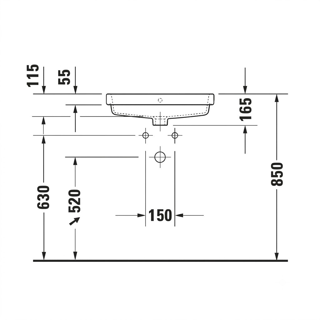 Duravit Vero Air Countertop Washbasin 0383550000