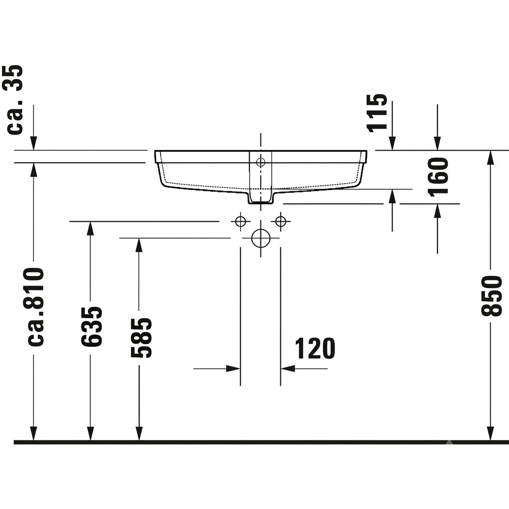 Duravit Vero Air Undermount Washbasin 0384600000