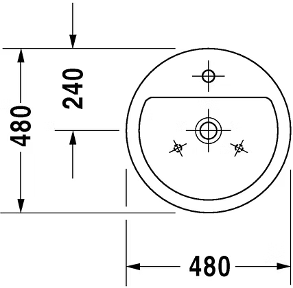 Duravit Starck 1 Above Counter Wash Basin 0446480000
