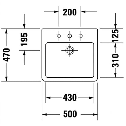 Duravit Vero Wall-Mounted Washbasin 0452500000