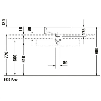 Duravit Vero Wall-Mounted Washbasin 0452500000