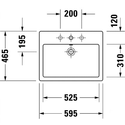 Duravit Vero Wall-Mounted Washbasin 0452600000