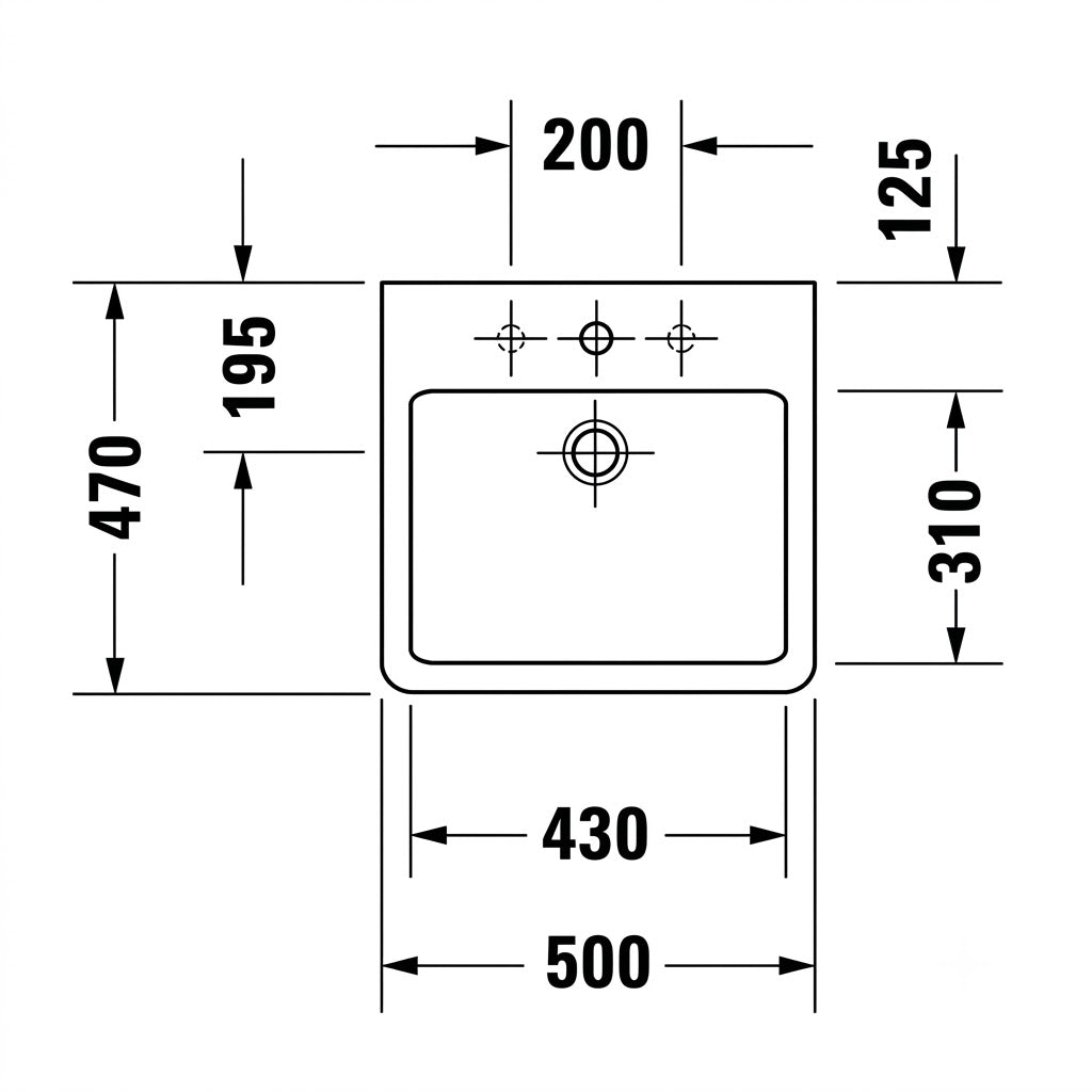 Duravit Vero Wall-Mounted Washbasin 0454500000