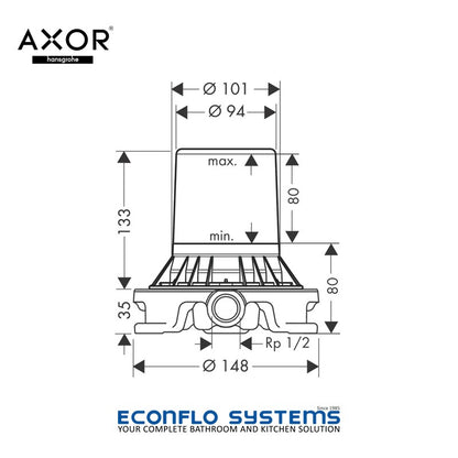 Axor Concealed Part For Freestanding Bath Mixer 10452180