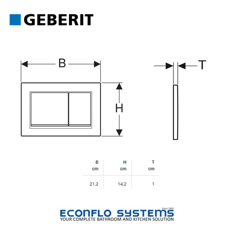 Geberit Omega 30 Dual Flush Actuator 115.080.01.1