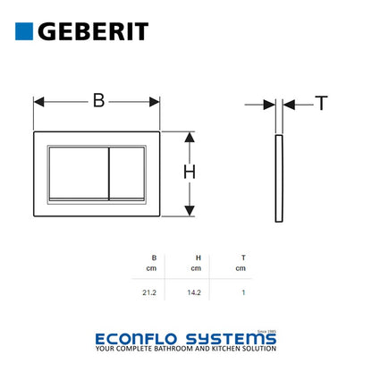 Geberit Omega 30 Dual Flush Actuator 115.080.01.1